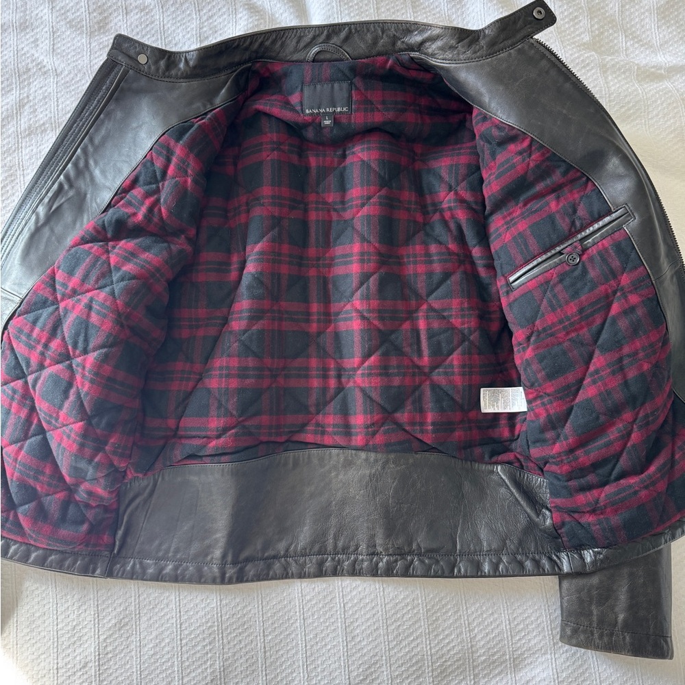 Banana Republic Black Moto Leather Jacket - Picture 6 of 10